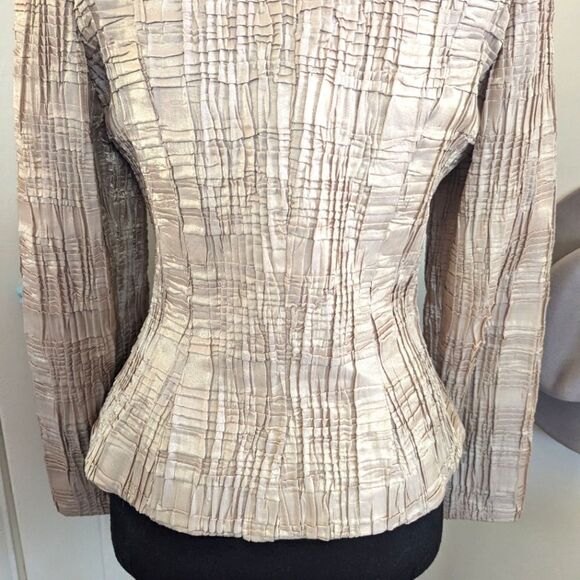 VTG Flores & Flores Open Front Fitted Jacket 6 SATC Granny Chic Whimsical - Picture 9 of 10